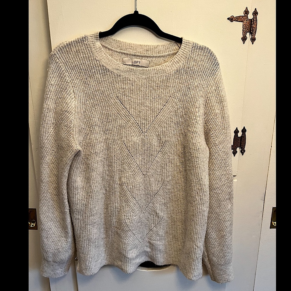 LOFT sweater, Size Med/Large. Grey.